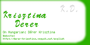 krisztina derer business card