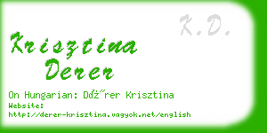 krisztina derer business card